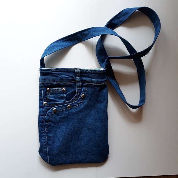 Blue Jean Purse Etsy
