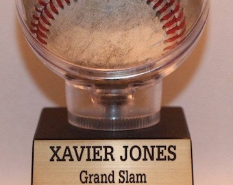 Baseball Display Case Holder Free Engraved Nameplate