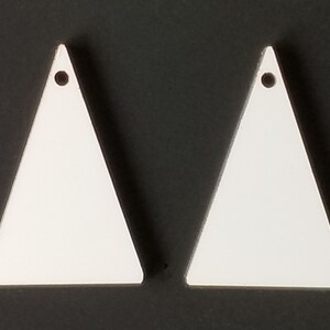 Sublimation Triangle Shaped Earring Blanks, Pendants For Making Jewelry 20 Pieces/10 Sets 1.5" x 1.0"  Hardboard