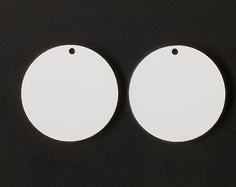 Sublimation 20 Pieces/10 Sets 2.0" Round Shaped Earring Blanks, Pendants For Making Jewelry Hardboard