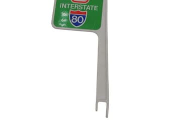 Vintage Little Tikes Creative Railway Roadway I 80 Road Track sign