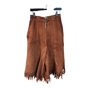 Vintage/antique Miller Western Wear women&#39;s rodeo Coulotte suede skirt 1950&#39;s