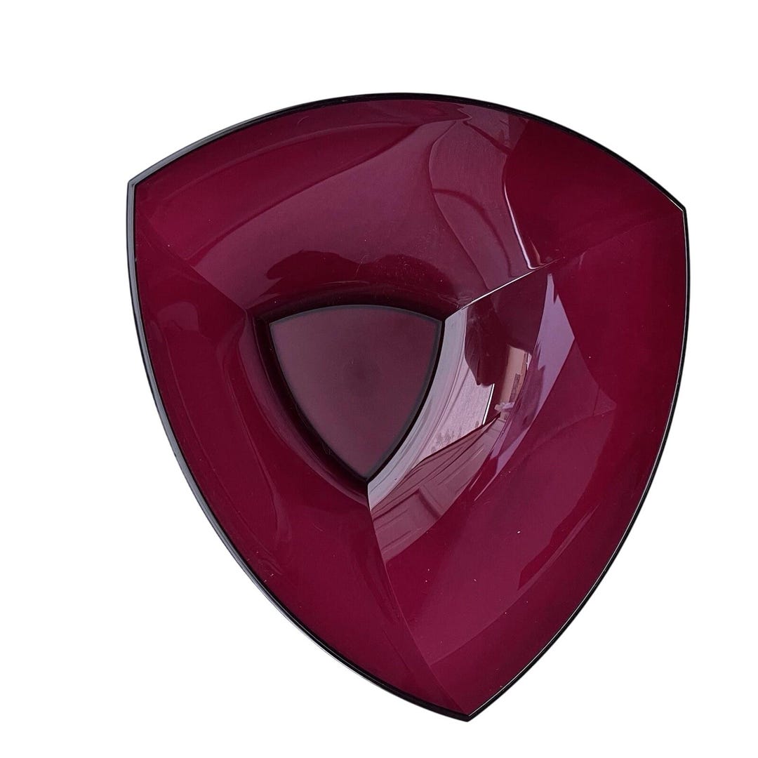 Tupperware Sheerly Elegant Triangle Shaped Red Ruby Acrylic Serving ...