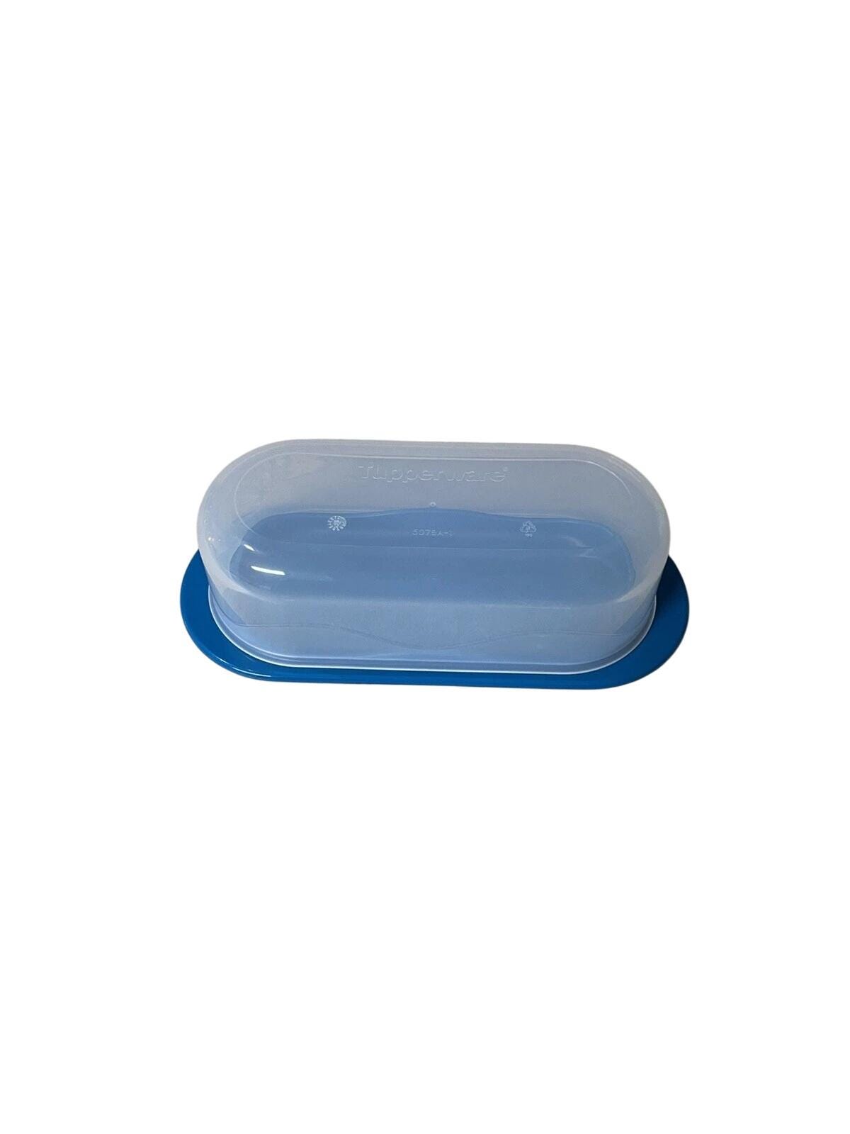 Tupperware Butter Tupperware Impressions Butter Dish Opaque Top Saffire Blue Bottom NEW ...