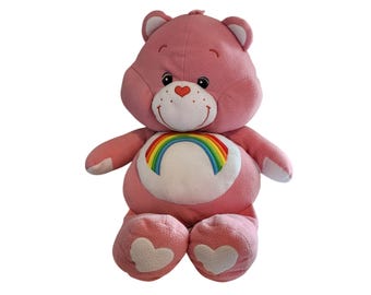 Care Bears Cheer Bear Plush 2003 Pink Stuffed Toy 25"
