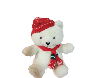 1986 Christmas Plush Teddy Bear Snowflake DAN DEE - Etsy