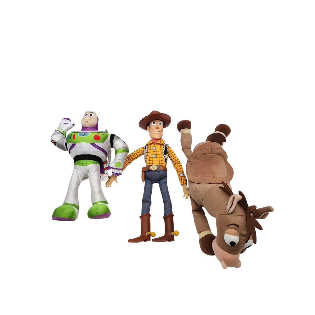 Disney Pixar Toy Story Buzz Lightyear Woody Bullseye Soft Toys Dolls 12 ...