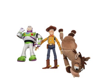Disney Pixar Toy Story Buzz Lightyear Woody Bullseye Soft Toys Dolls 12"