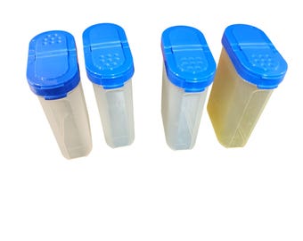 Tupperware Set Of 4 Spice Containers Large With Flip-Top Lids