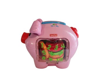 Fisher Price Laugh n Learn Smart Stages Talking PIGGY BANK & 8 COINS 2006