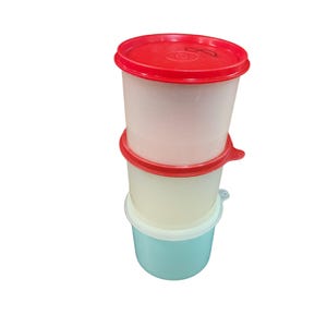 Vintage Tupperware Stackable Storage Containers Set Of 3 With Lids