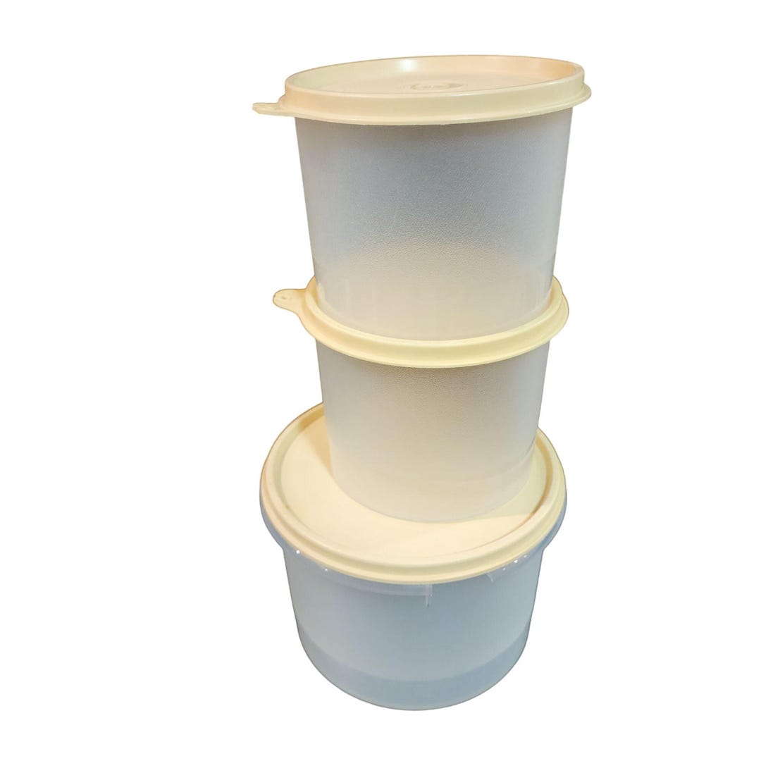 Vintage Tupperware Stackable Storage Containers With Lids - Etsy