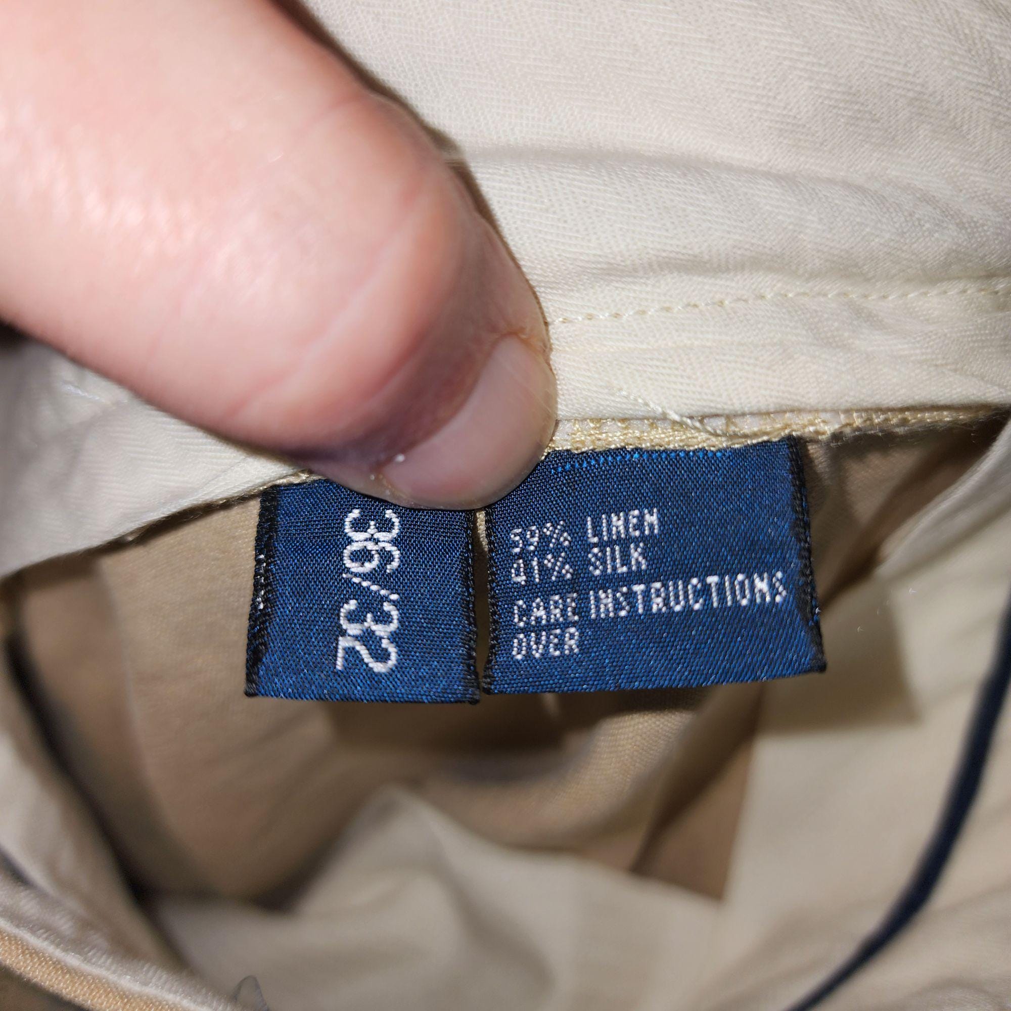 Polo by Ralph Lauren Vintage 90's Linen / Silk Summer Pants Mens