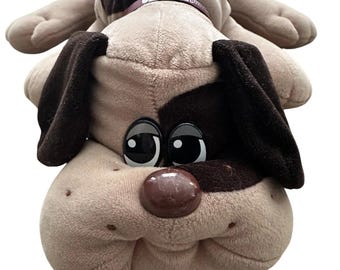 VTG 1985 Pound Puppies Puppy TONKA With Collar Large Tan Brown 18" Stuffed Plush