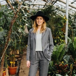 Riga blazer, Linen jacket, Linen blazer, Grey linen blazer, Women jacket, Summer linen jacket, Linen jacket for women, Classic linen jacket