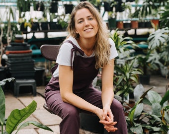 Malibu Jumpsuit - Linen Overall - Women Linen Romper - Long Pants Jumpsuit - Women Linen Jumpsuit - Summer Jumpsuit - Plum Linen Jumpsuit