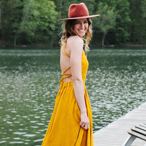 Seattle Dress Bridesmaids Linen Dress Cami Linen Dress Slip Etsy