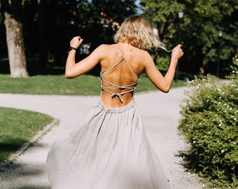 ワンピース French Linen Back\