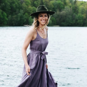 Nairobi Dress, Bridesmaids Linen Dress, Cami Linen Dress, Slip Linen Dress, Linen Camisole, Linen Dress, Lavender Linen Dress, Wedding Dress