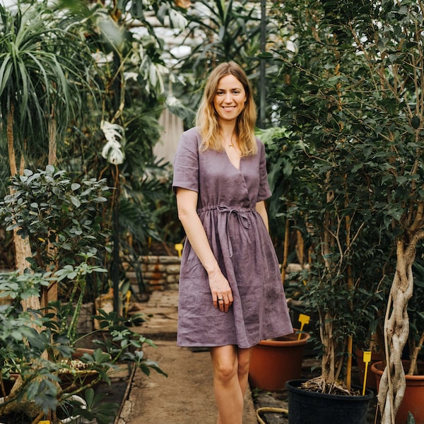 Borneo dress, Linen dress, Bridesmaid's dress, Women linen dress, Summer linen dress, Beach linen dress, Birthday linen dress, Wedding dress
