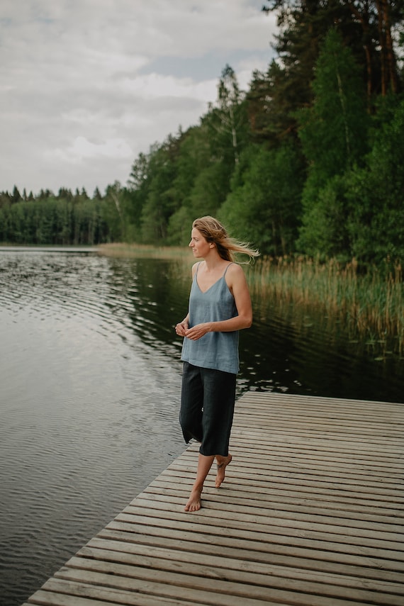 Athens Top - Linen Cami Top - Linen Slip Top - Linen Camisole - Handmade Clothing For Women - Linen Shirt - Linen Top