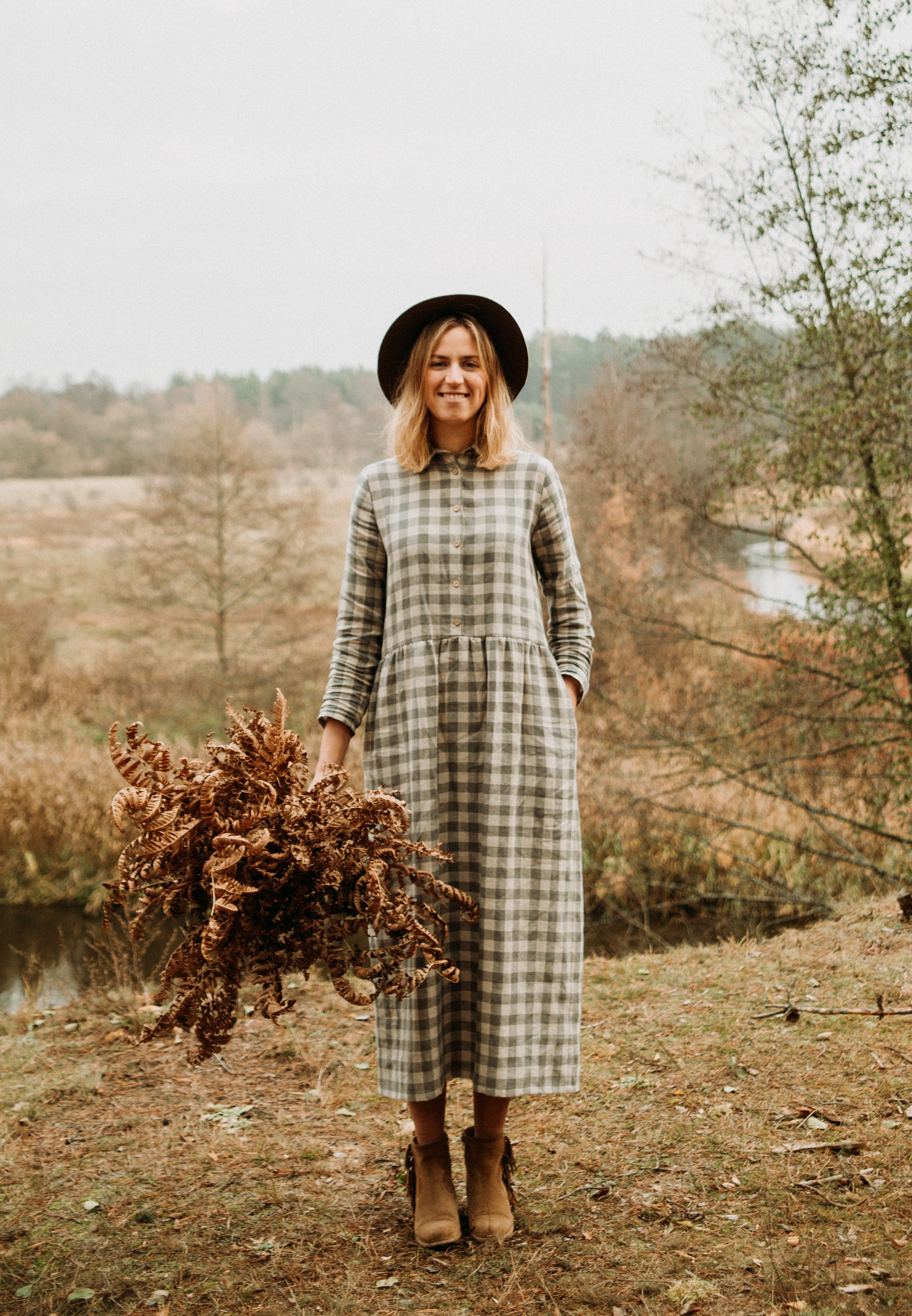 Canberra Dress Linen Dress Maternity Linen Dress Autumn Etsy UK