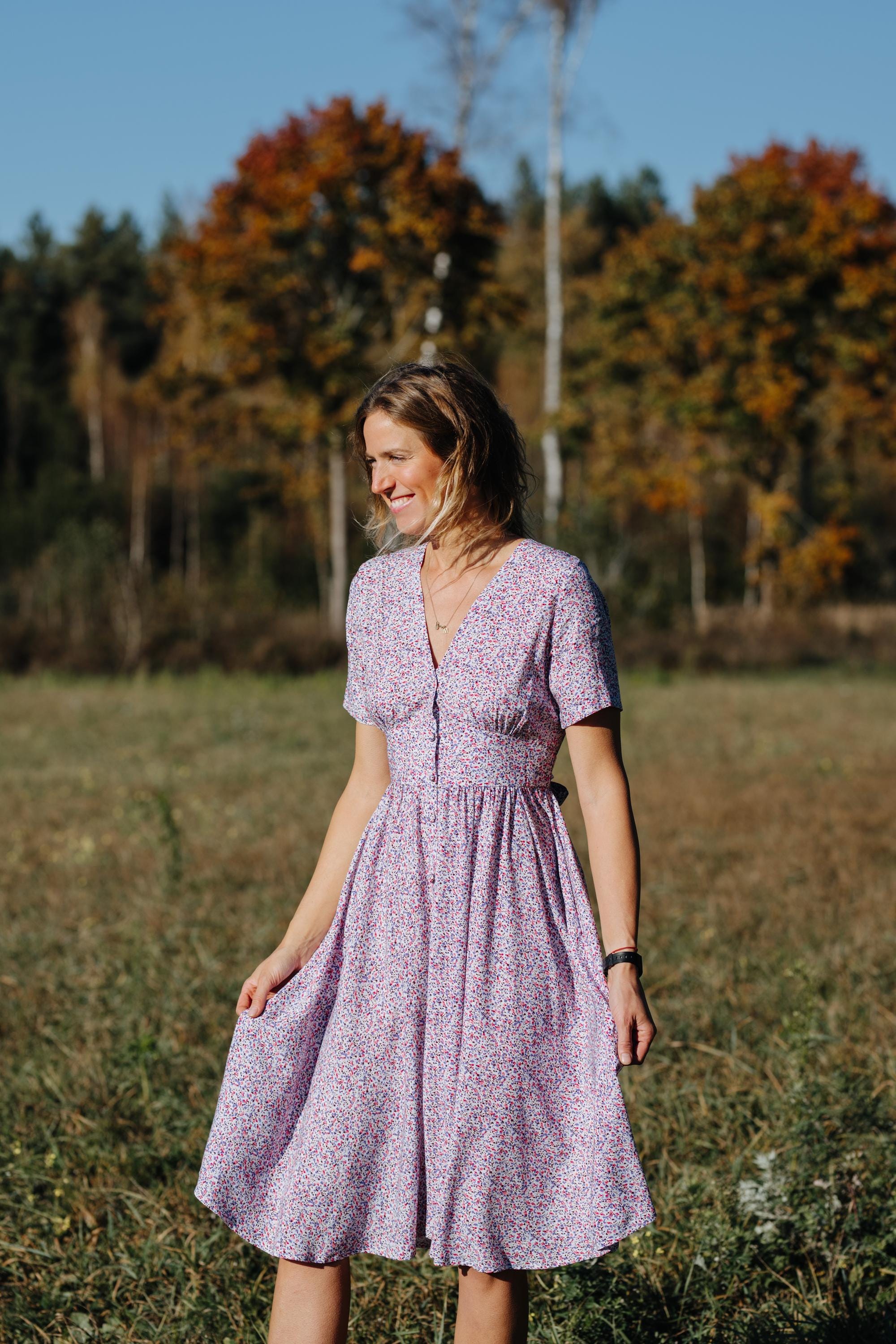 viscose bridesmaid dress Marchesa Notte Printed Georgette Midi Dress main image 1