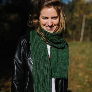 Foulard Flores - Foulard en laine mérinos - Foulard tricoté - Écharpe en tricot chunky - Longue Écharpe - Écharpe Chaude - Écharpe d’hiver - Foulard Fait Main - Laine Mérinos