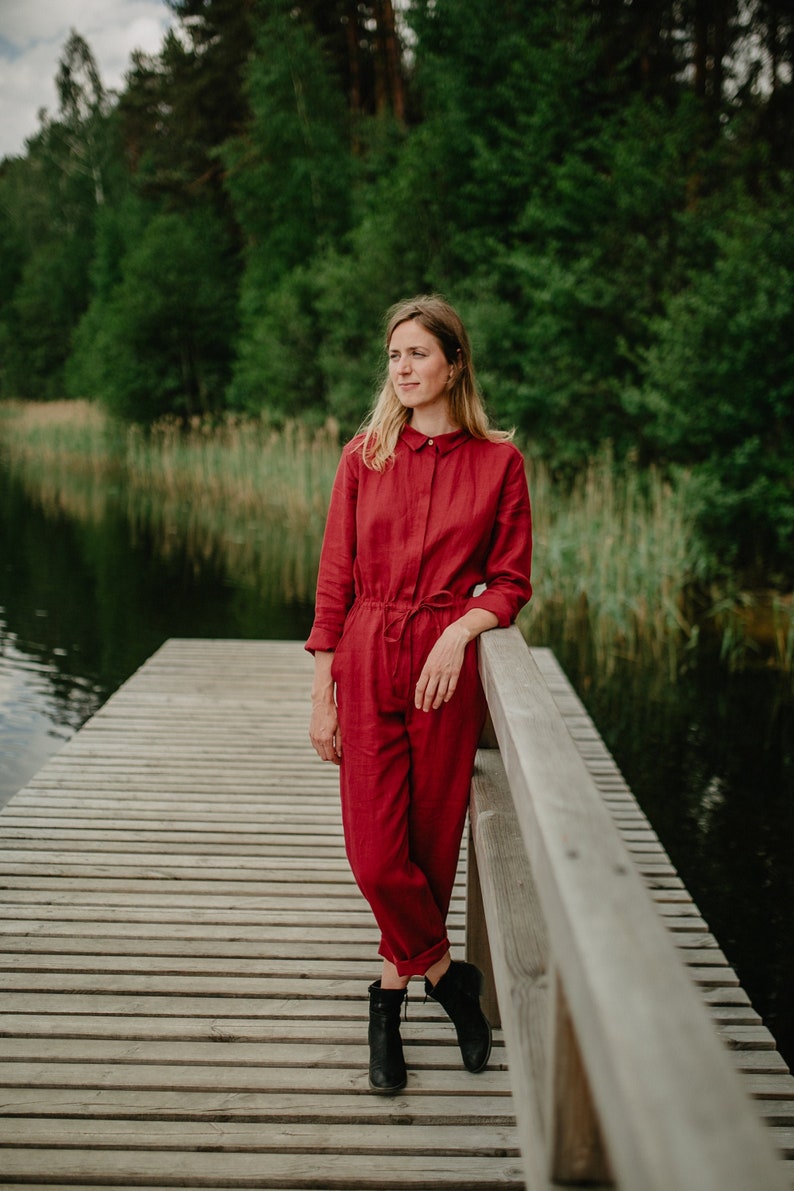 etsy linen jumpsuit