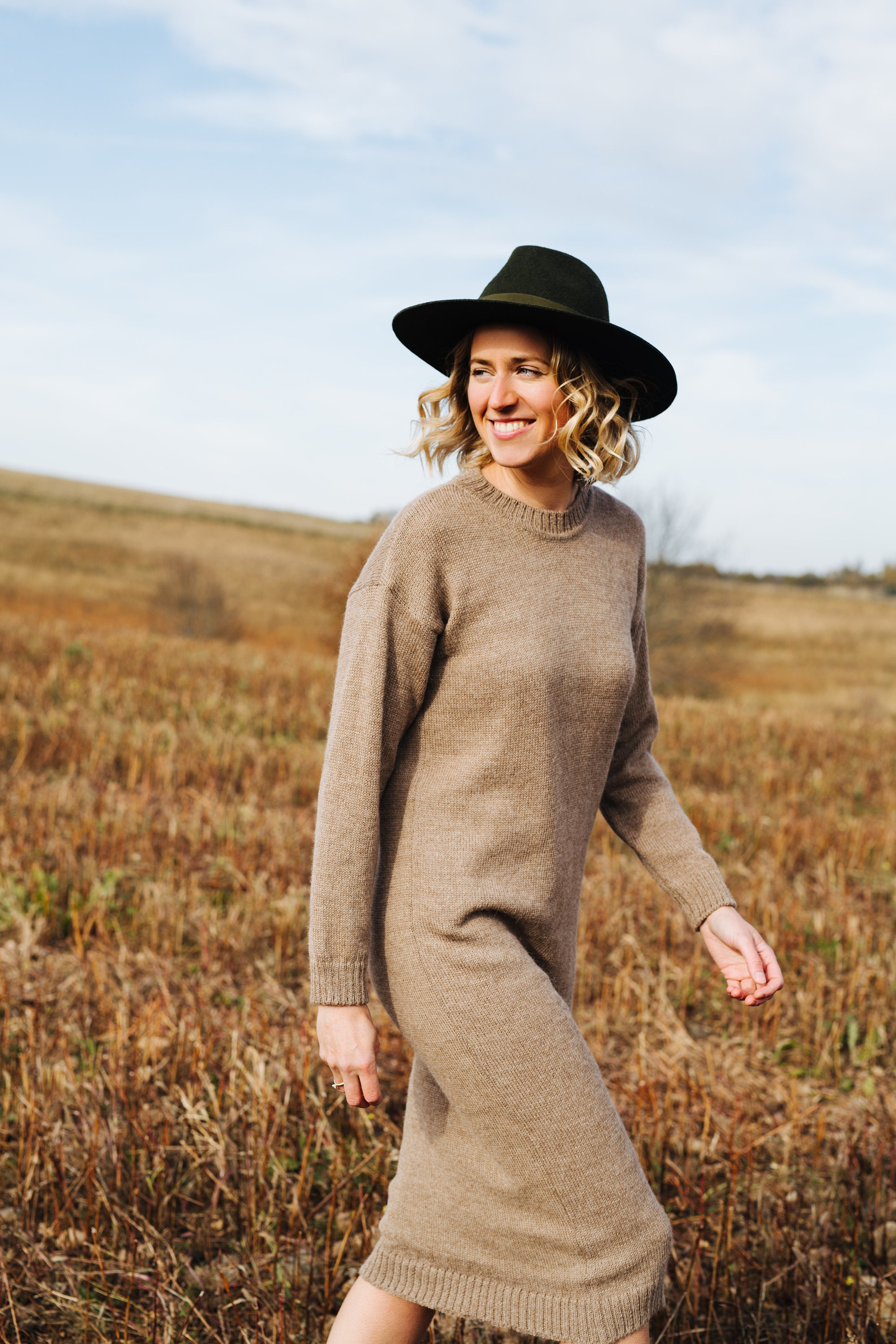 Alpaca Front Open Dress ロザリームーン 【公式通販】