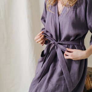 Brooklyn Kimono, Linen Kimono, Linen Robe, Long Linen Kimono, Summer ...