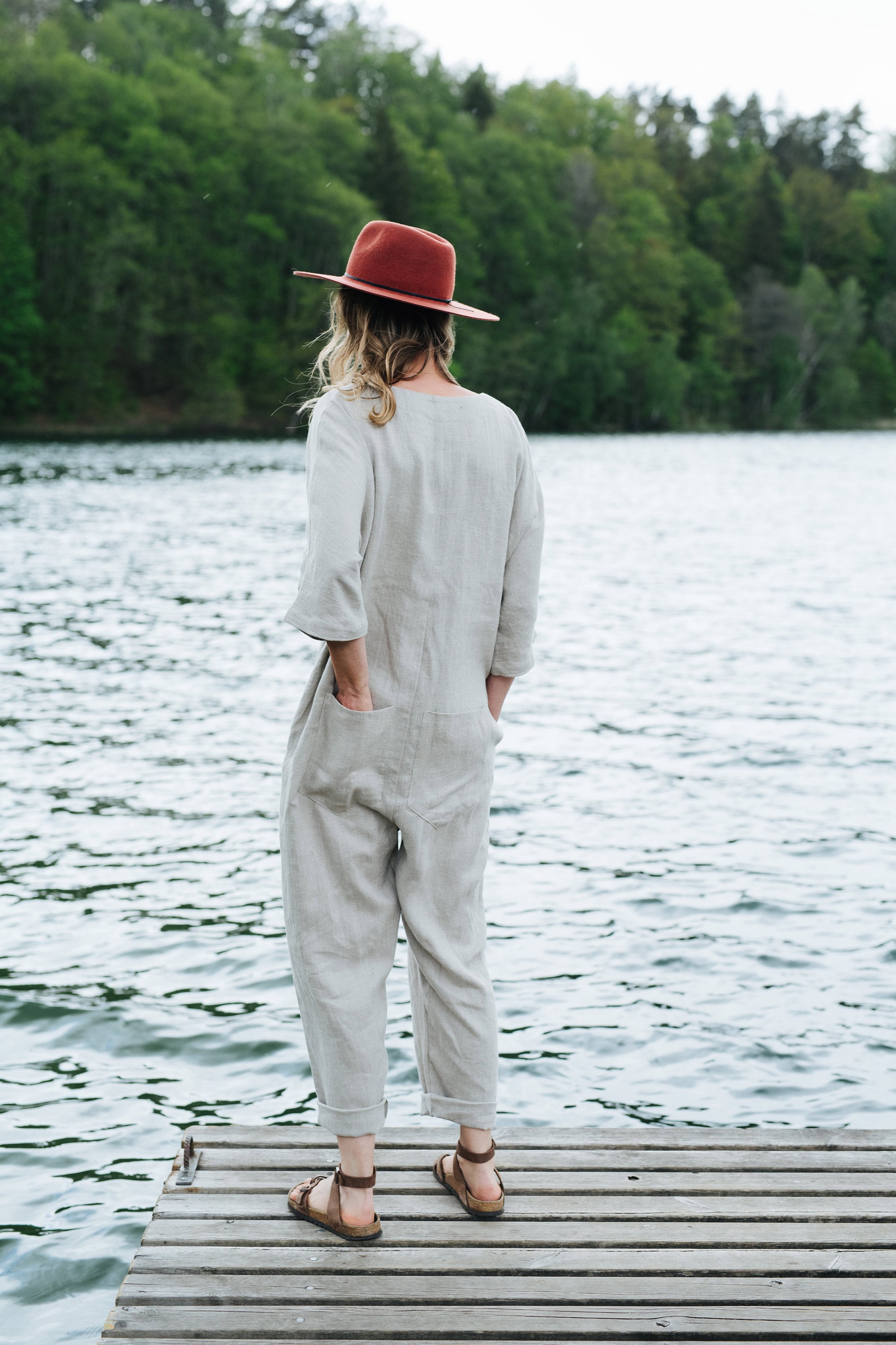 Handmade Natural Linen Jumpsuit, Oversized Romper - Etsy Canada