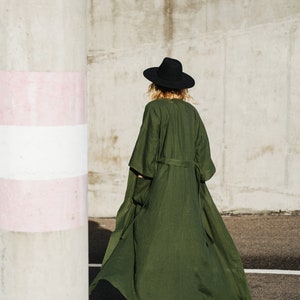 Brooklyn Kimono, Linen Kimono, Linen Robe, Long Linen Kimono, Summer ...