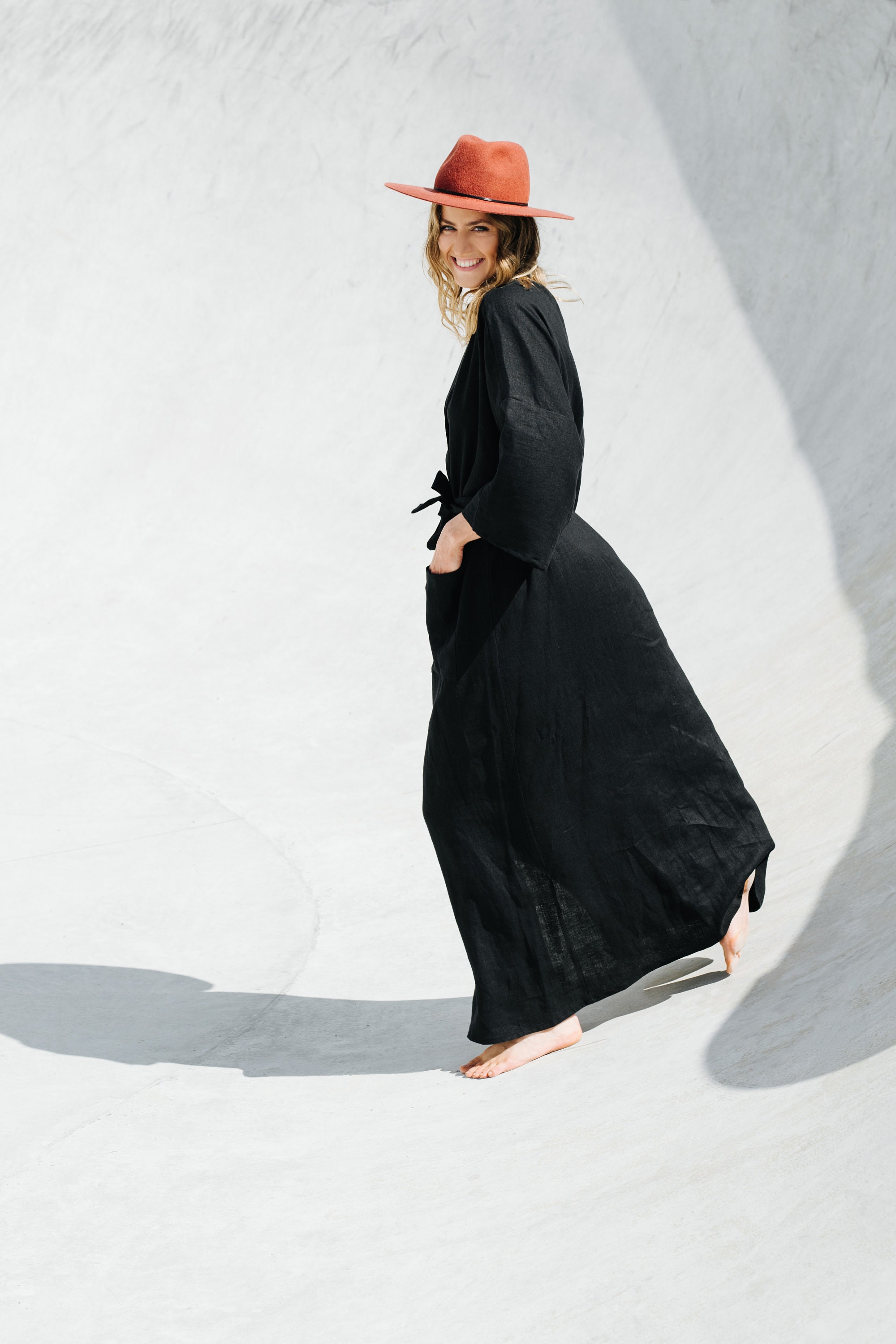 Brooklyn Kimono, Linen Kimono, Linen Robe, Long Linen Kimono, Summer ...