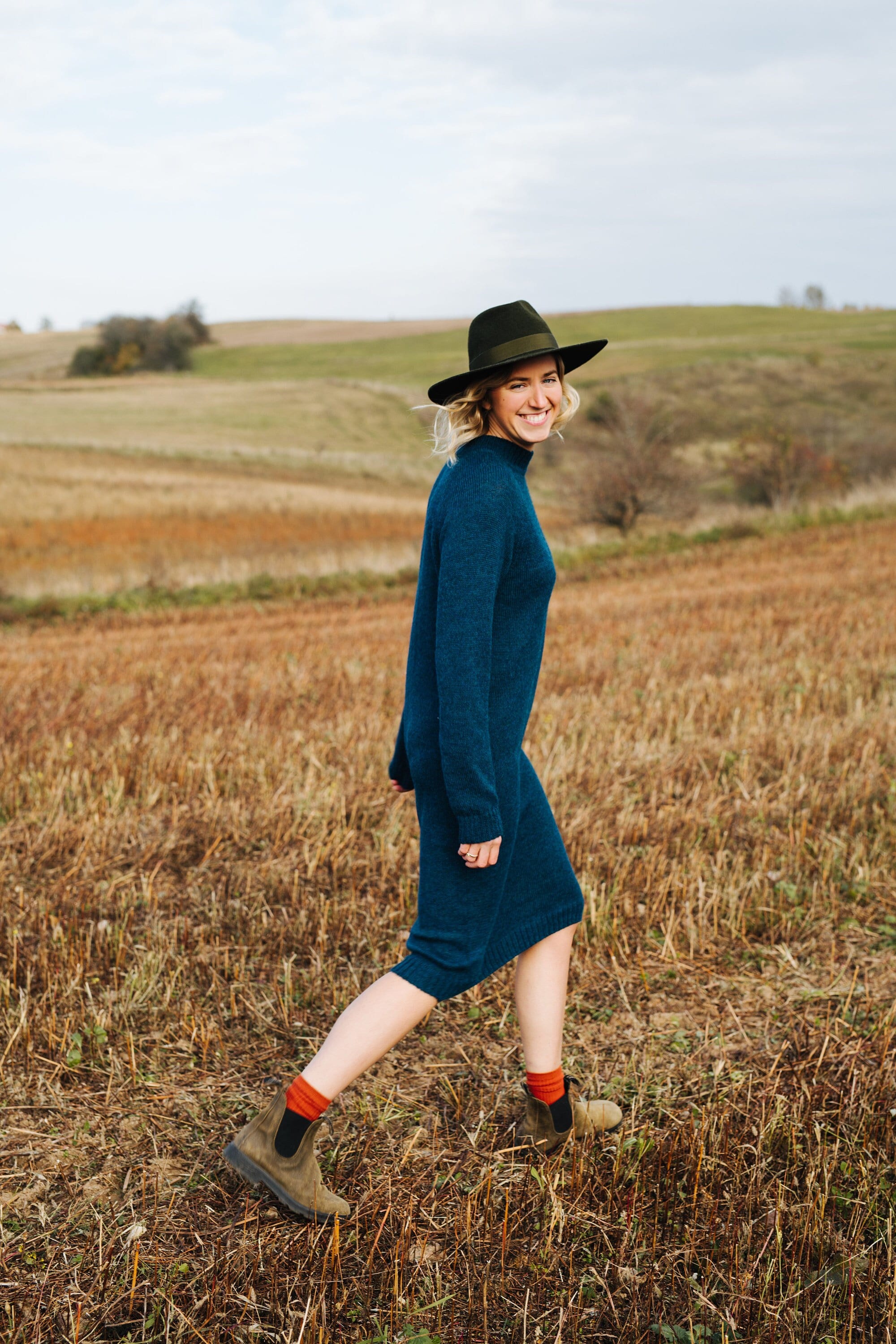 未使用】MADISON BLUE FLARE LONG 蒸さ KNIT DRESS