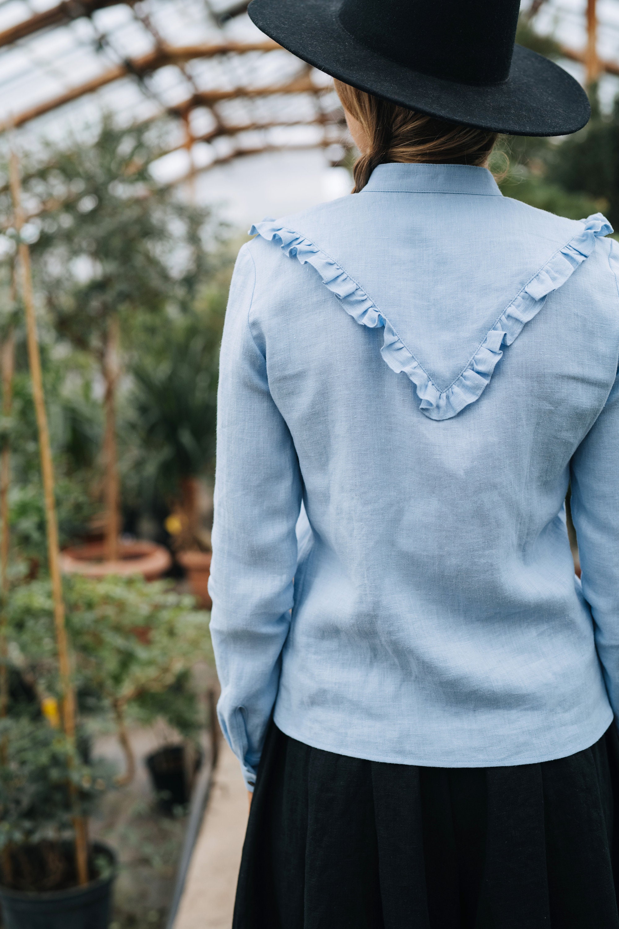 Auralee Linen Silk Tweed Half-Sleeved Shirt | Liberty