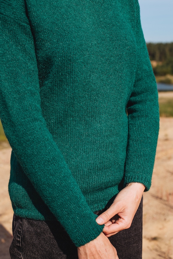 Madeira pullover Alpaca wollen trui Handgebreide trui - Etsy Nederland