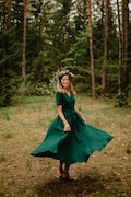 Lisbon Dress - Wrap Linen Dress - Linen Dress - Romantic Dress - Wide Skirt Dress - Linen Clothing - Summer Dress- Green Dress - Women Dress product logo