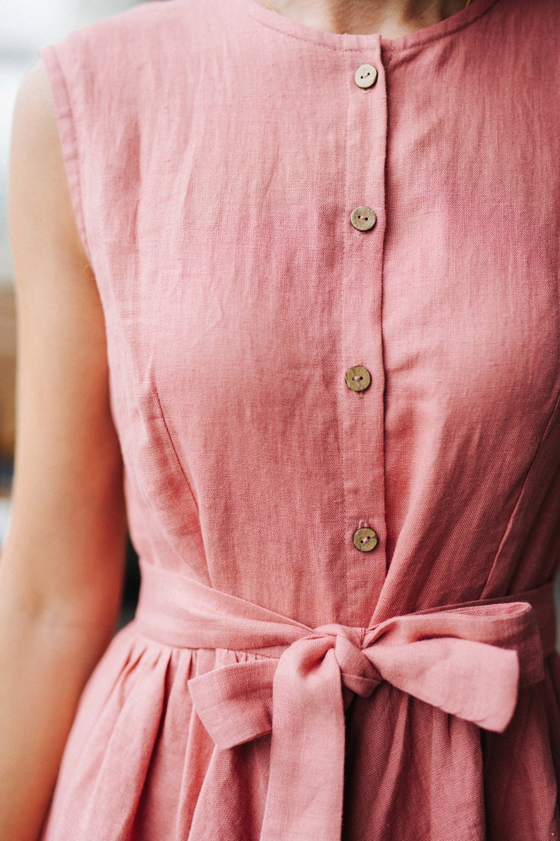 Dublin Dress Linen Dress Bridesmaids Linen Dress Boho Linen Etsy