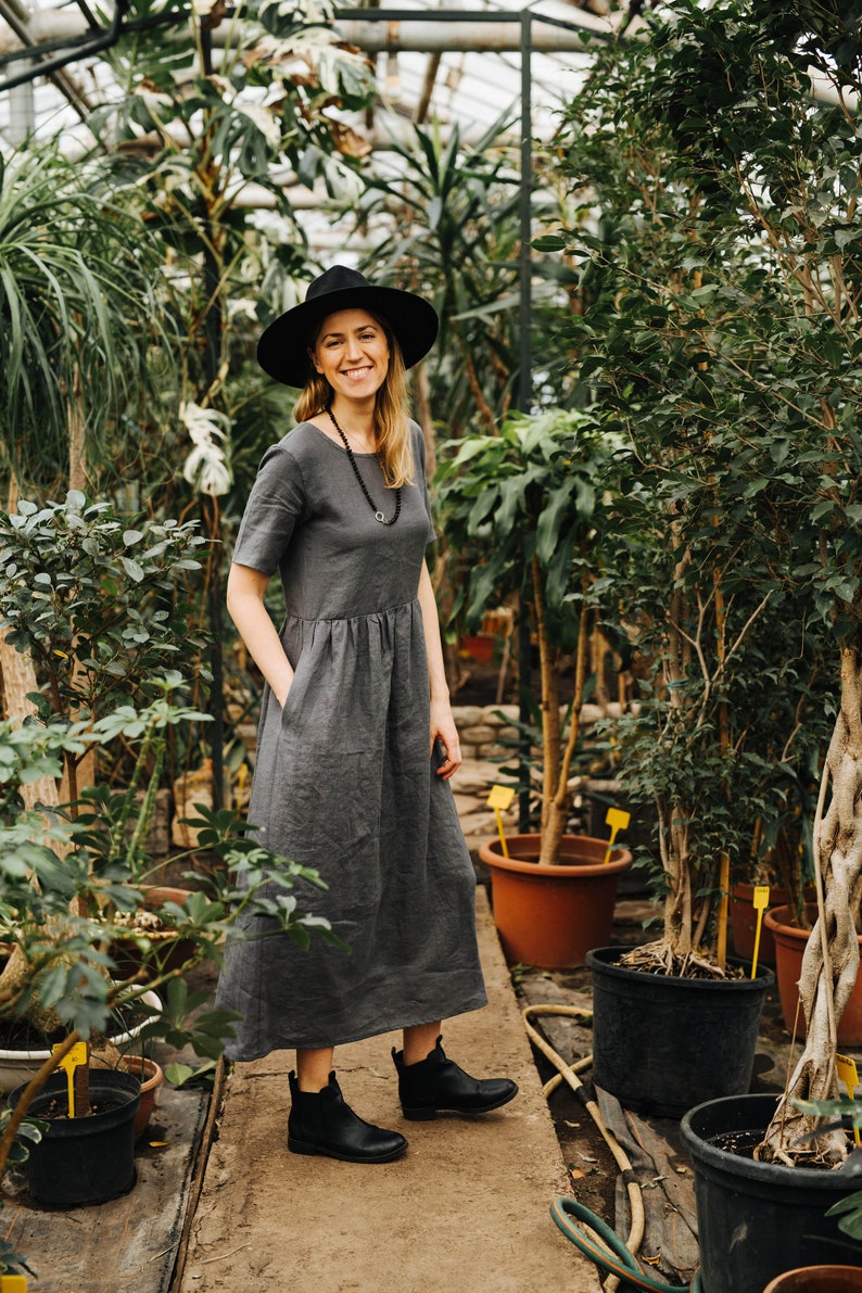 Tropea dress, Linen dress, Maternity dress, Linen clothing, Long linen dress, Loose fit dress, Classic dress, Summer linen shops dress