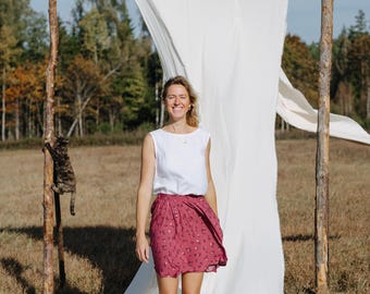 Prague Skirt, Mini Viscose Skirt, Women Summer Skirt, Women Beach Skirt, Romantic Skirt, Short Skirt, Bridesmaids Skirt, Vacation Skirt