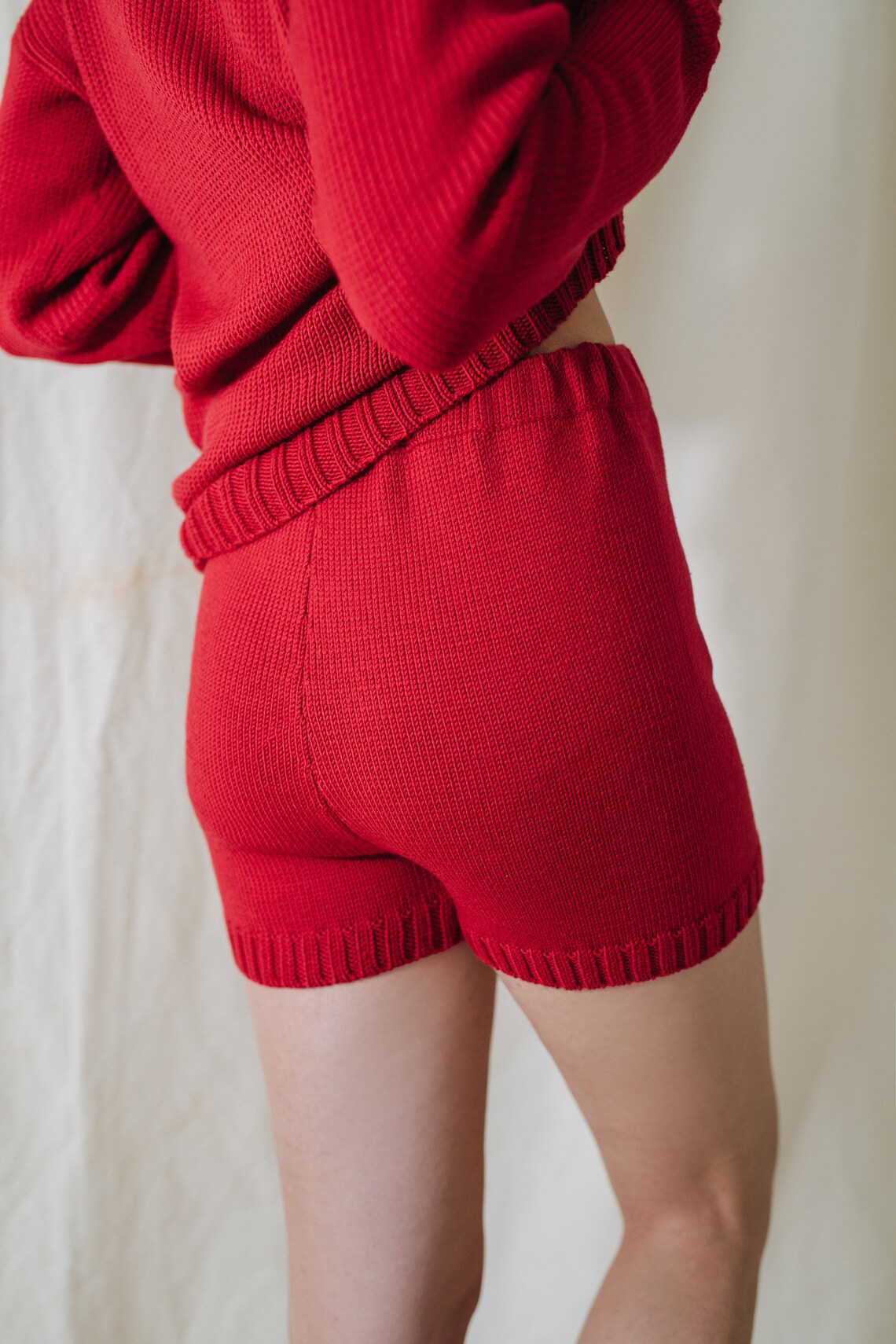 Pansy Shorts Knitted Wool Shorts Merino Wool Shorts Summer Etsy