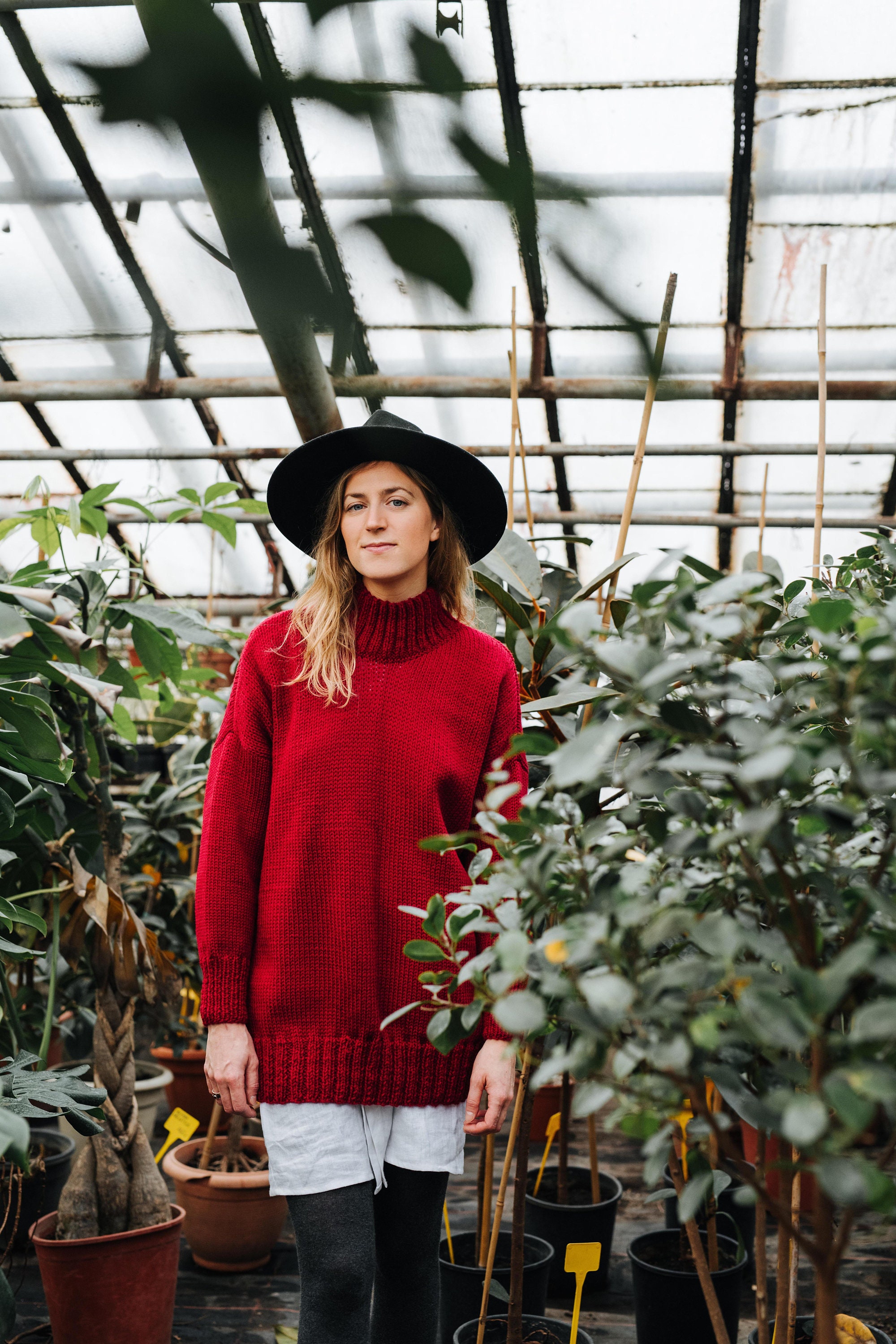 Red turtleneck Etsy