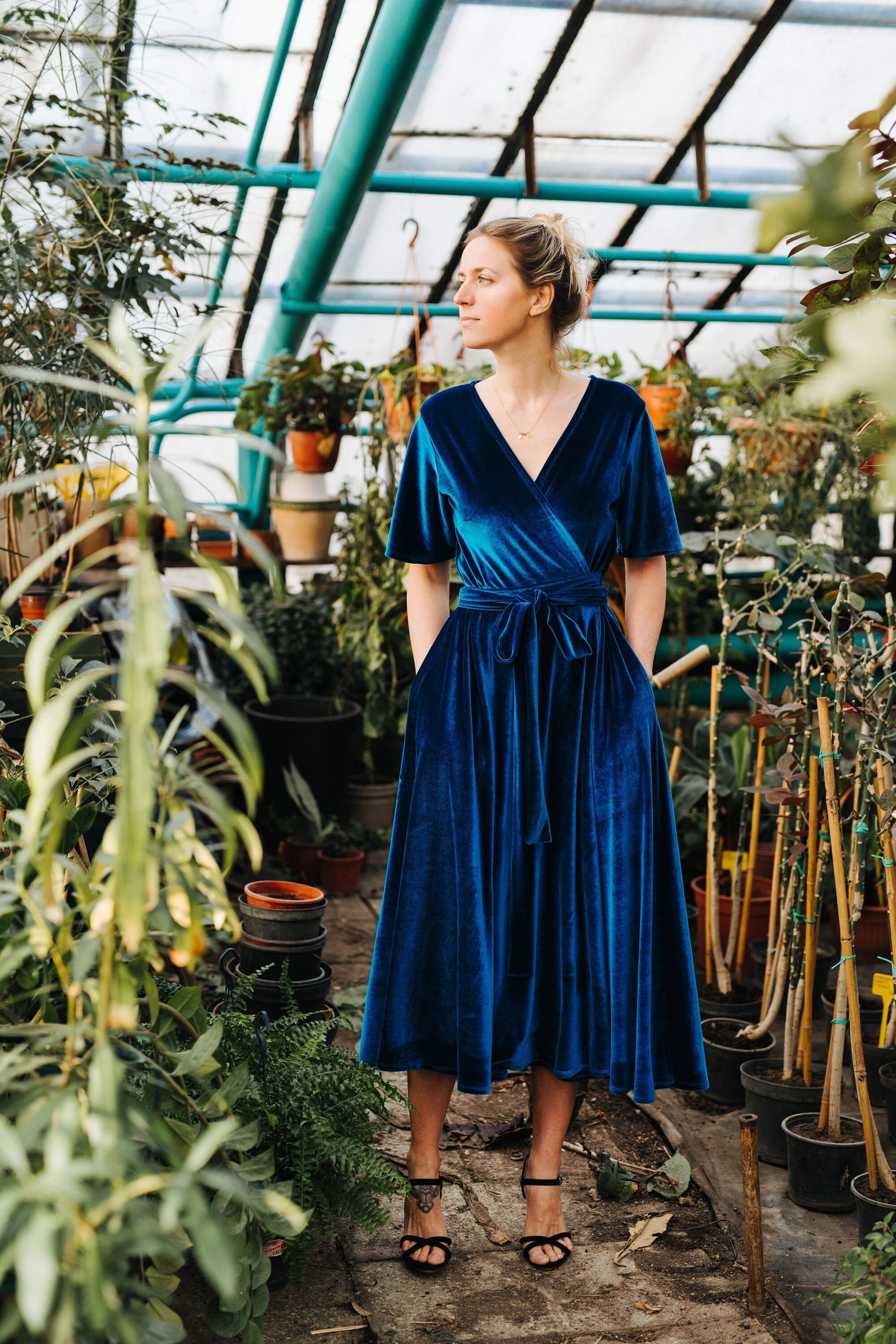 Long Velour Dress - Etsy