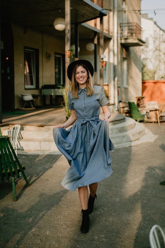 classic linen dress