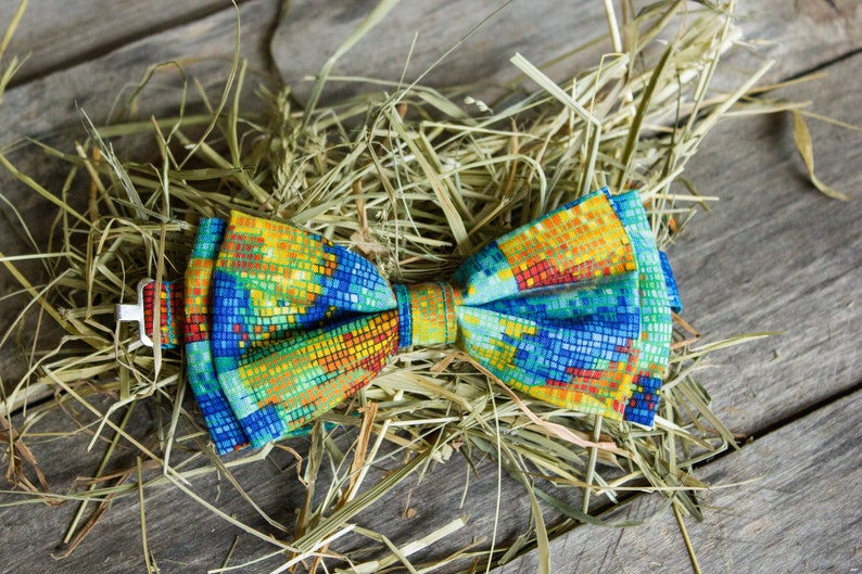 Classic Bow Tie Vivid Bow Tie Colourful Bow Tie Rustic Bow Tie Grooms Bow Tie Wedding Bow Tie Party Bow Tie Bow Tie For Men image 1