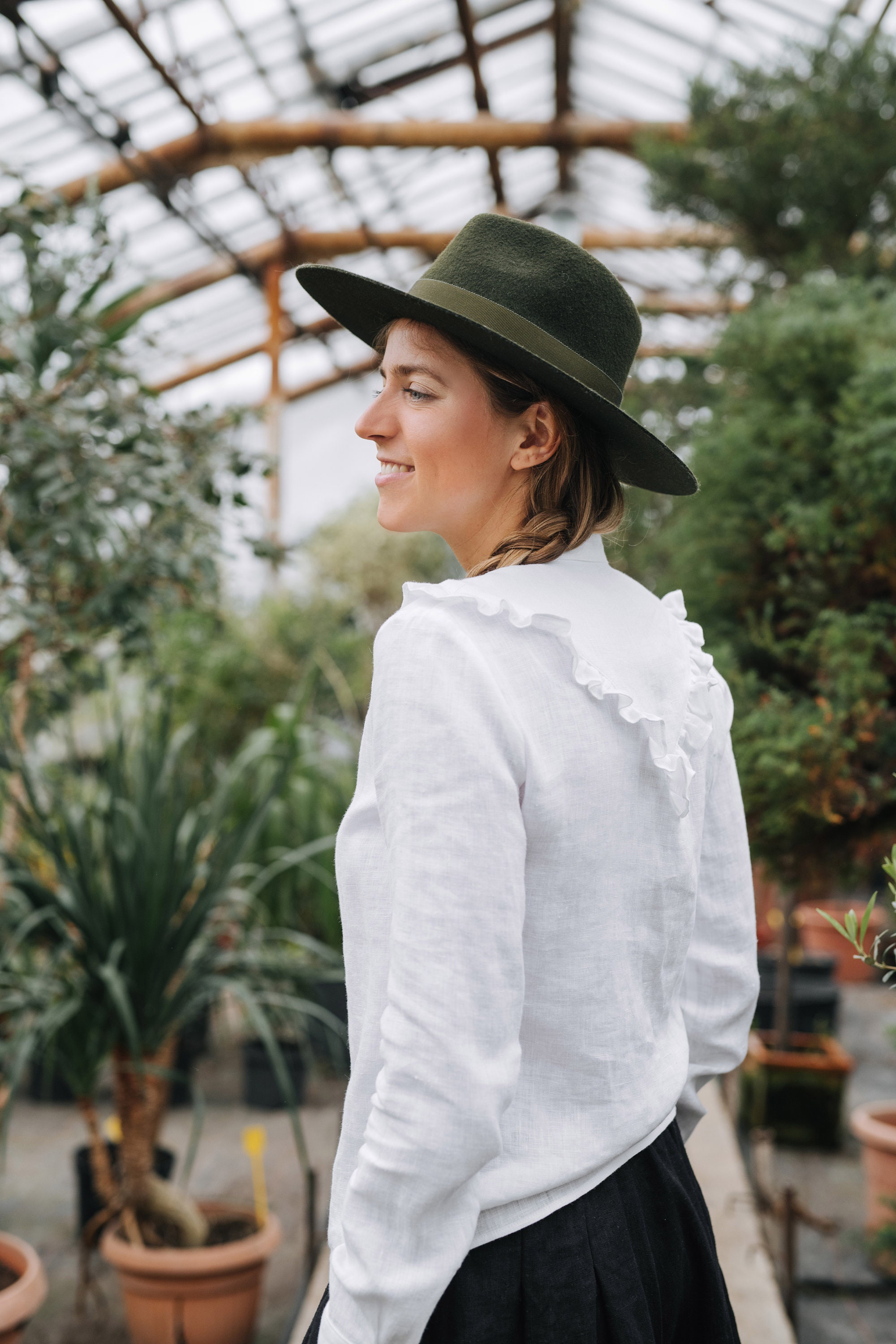 Auralee Linen Silk Tweed Half-Sleeved Shirt | Liberty