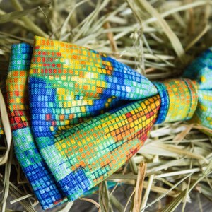 Classic Bow Tie Vivid Bow Tie Colourful Bow Tie Rustic Bow Tie Grooms Bow Tie Wedding Bow Tie Party Bow Tie Bow Tie For Men image 3