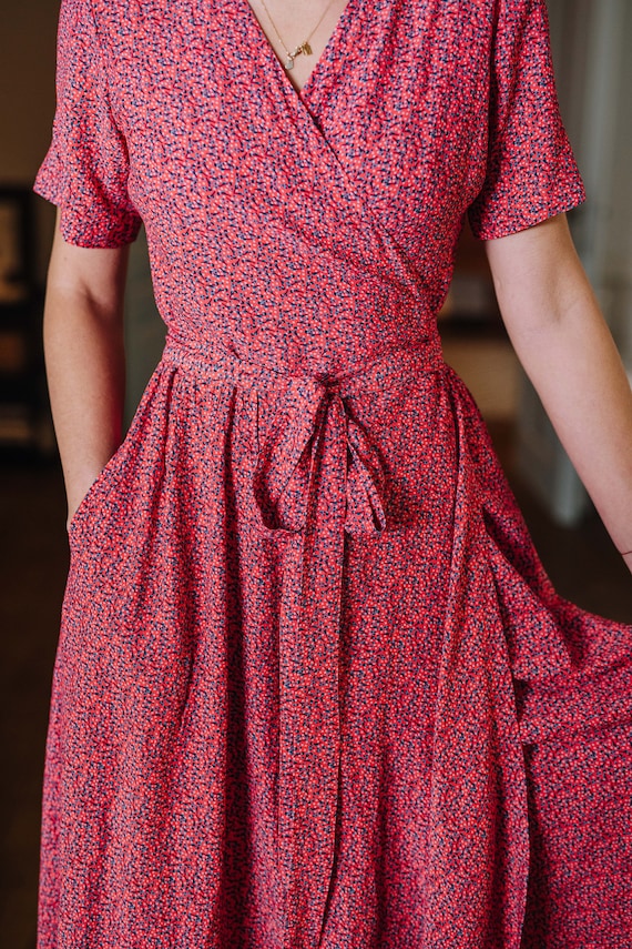 Viscose wrap dress sales