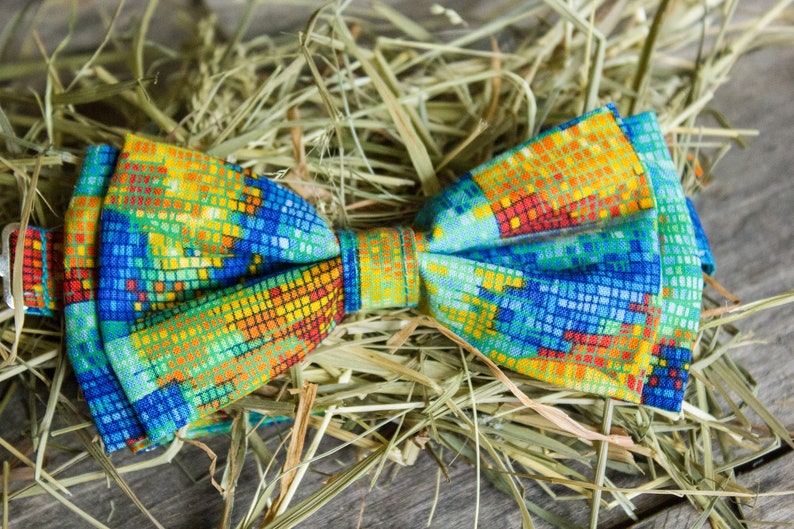 Classic Bow Tie Vivid Bow Tie Colourful Bow Tie Rustic Bow Tie Grooms Bow Tie Wedding Bow Tie Party Bow Tie Bow Tie For Men image 2